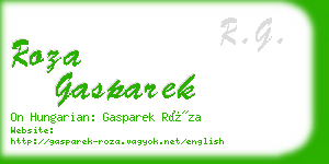 roza gasparek business card